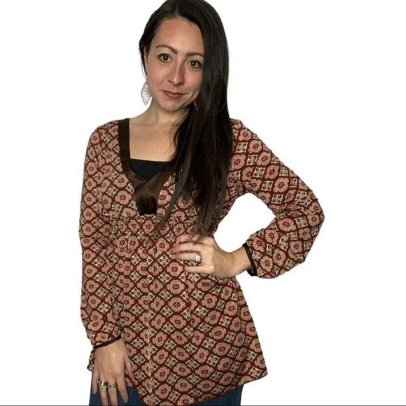 Y2K Baby Doll Tunic top womens size Large - Picture 3 of 10